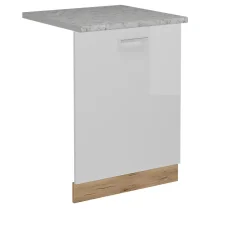 Vicco Panneau de lave-vaisselle Blanc Haute brillance 60cm , PT Marbre