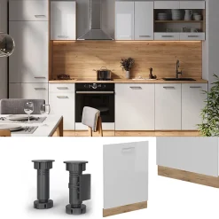 Vicco Panneau de lave-vaisselle Blanc Haute brillance 60cm , PT Marbre