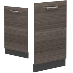 Vicco Panneau de lave-vaisselle Gris noble 45cm , PT Chêne