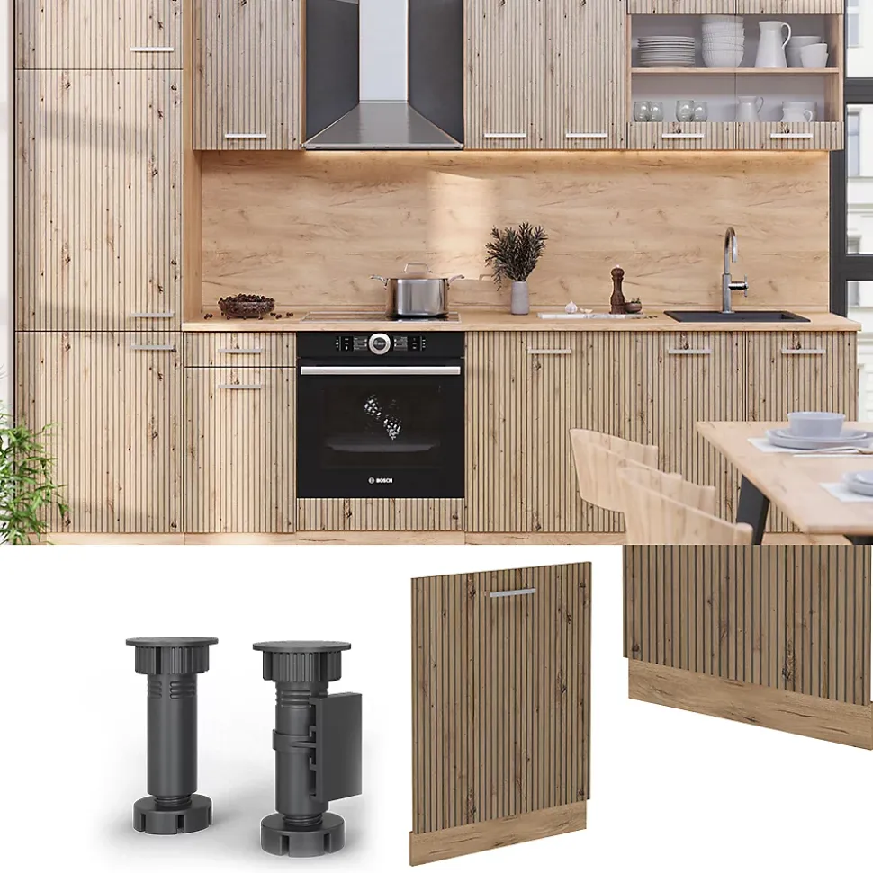 Vicco Panneau de lave-vaisselle Chêne Artisan 60cm , PT Anthracite