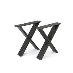 Vicco Pieds de table Noir 40x42.1cm Forme en X