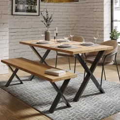 Vicco Pieds de table Noir 40x42.1cm Forme en X