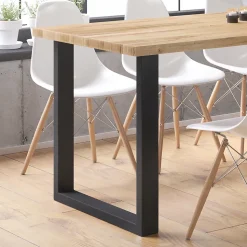 Vicco Pieds de table Noir 70x72cm Carré
