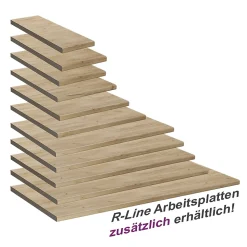 Vicco Plan de travail cuisine Chêne de force doré 40cm