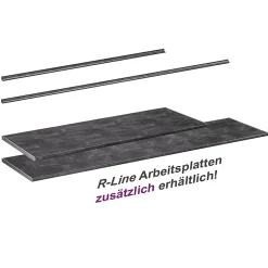 Vicco Plan de travail cuisine Anthracite 240cm