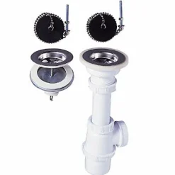 Vidage 2 cuves communicantes ø 60 mm en grès Wirquin