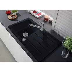 Vidage automatique 1 bac CUIPD019 évier CLEYA et V&B ARCHITECTURA - Siphon gain de place