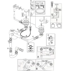 Vidage automatique 2 bacs CUIPD234 gamme Best en Keratek - Siphon gain de place