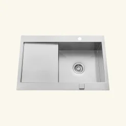 Vidage automatique gain de place 1 bac CUIPD033 pour évier inox - Siphon gain de place