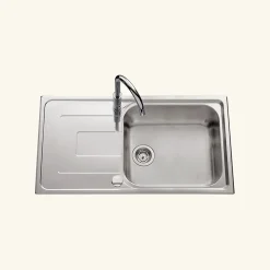 Vidage automatique gain de place 1 bac CUIPD033 pour évier inox - Siphon gain de place