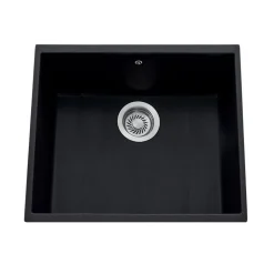 Vidage Bonde manuelle évier 1 bac granit résine HARMONIE chromé - Siphon gain de place