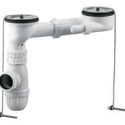 Vidage complet pour éviers grès 2 bacs Valentin