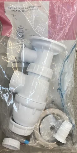 Vidage d'évier 1 bac avec bouchon - Blanc