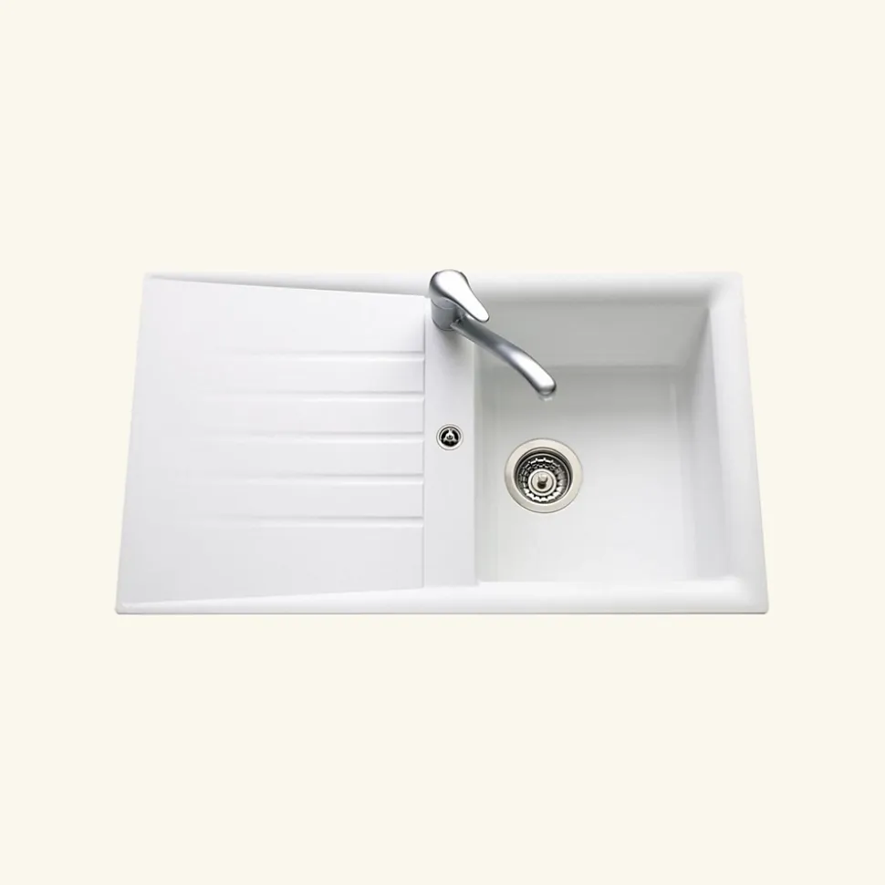 Vidage manuel 1 bac CUIPD366 pour évier Emeraude - Siphon gain de place