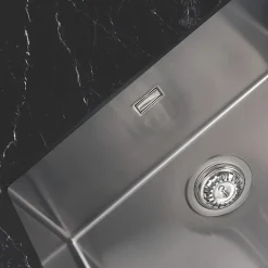 Vidage manuel 1 bac CUIPD245 pour évier inox Luisina VIBRATO - Siphon gain de place