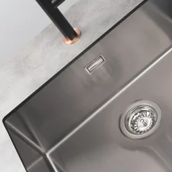 Vidage manuel 1 bac CUIPD245 pour évier inox Luisina VIBRATO - Siphon gain de place