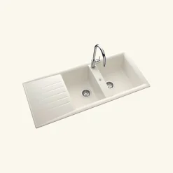 Vidage manuel 2 bacs CUIPD129 - Siphon gain de place