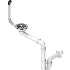 Vidage manuel gain de place 1 bac CUIPD486 avec bonde évier - Siphon gain de place