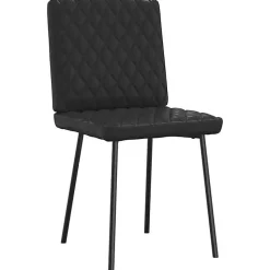 vidaXL Chaises à manger lot de 6 noir similicuir, chaise, chaise de salon, chaise d'appoint, chaise de cuisine, siège à 3315488