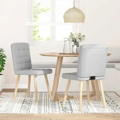 vidaXL Chaises à manger lot de 2 gris nuage tissu, chaise, chaise de salon, chaise d'accent, chaise de cuisine, siège de 4101100