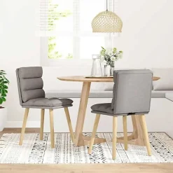 vidaXL Chaises à manger lot de 2 taupe tissu, chaise, chaise de salon, chaise d'accent, chaise de cuisine, siège de salle à 410129