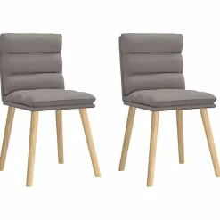 vidaXL Chaises à manger lot de 2 taupe tissu, chaise, chaise de salon, chaise d'accent, chaise de cuisine, siège de salle à 410129