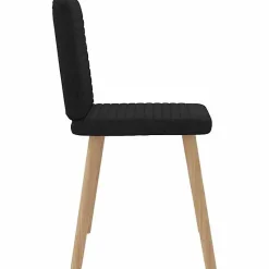 vidaXL Chaises à manger lot de 2 noir tissu, chaise, chaise de salon, chaise d'accent, chaise de cuisine, siège de salle à 4101146