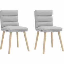 vidaXL Chaises à manger lot de 2 gris nuage tissu, chaise, chaise de salon, chaise d'accent, chaise de cuisine, siège de 4101302