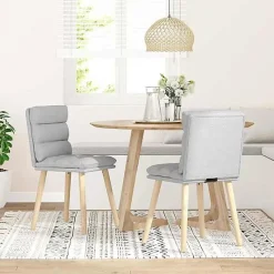 vidaXL Chaises à manger lot de 2 gris nuage tissu, chaise, chaise de salon, chaise d'accent, chaise de cuisine, siège de 4101302