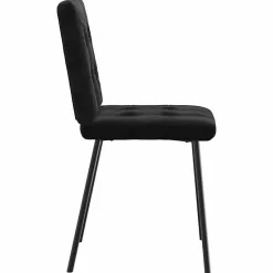 vidaXL Chaises à manger lot de 2 Noir Velours, chaise de dîner, chaise de cuisine, chaise d'appoint, chaise, chaise de 4101063