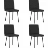 vidaXL Chaises à manger lot de 4 noir similicuir, chaise, chaise de salon, chaise d'appoint, chaise de cuisine, siège à 3315218
