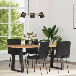 vidaXL Chaises à manger lot de 4 noir similicuir, chaise, chaise de salon, chaise d'appoint, chaise de cuisine, siège à 3315218