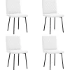 vidaXL Chaises à manger lot de 4 blanc similicuir, chaise, chaise de salon, chaise d'appoint, chaise de cuisine, siège à 3315219