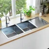 vidaXL Evier de Cuisine Fait à la Main Evier Rectangulaire Evier Encastré évier à Vasque Intérieur Résistant Maison Robuste 145081