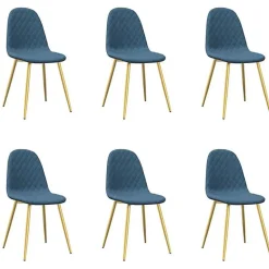 vidaXL Lot de 6 Chaises à Manger, Sièges à Dîner, Chaises de Repas, Meubles de de Salle à Manger Cuisine Maison Intérieur, 3082869