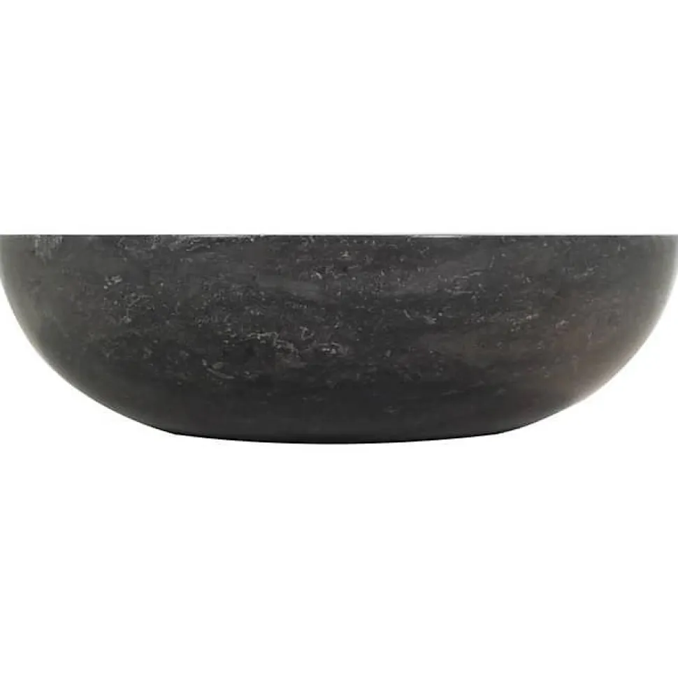 vidaXL évier Marbre Noir Pierre Naturelle Lave-Mains Lavabo Salle de Bain 142774