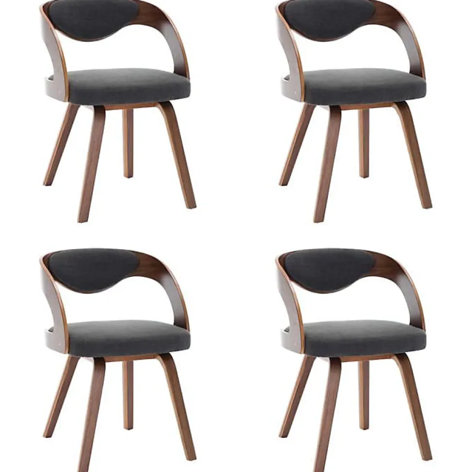vidaXL 4x Bois Courbé Chaises à Dîner Chaises de Salle à Manger Chaises de Cuisine Chaises de Repas Chaises de Salon Maison 278842