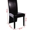 vidaXL 4x Chaise de Salle à Manger Noir Maison Cuisine Salon Chaise à Dîner 60597