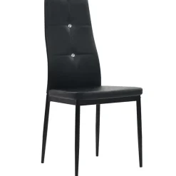 vidaXL 6x Chaise de Salle à Manger Cuir Artificiel Noir Chaises de Cuisine 275435