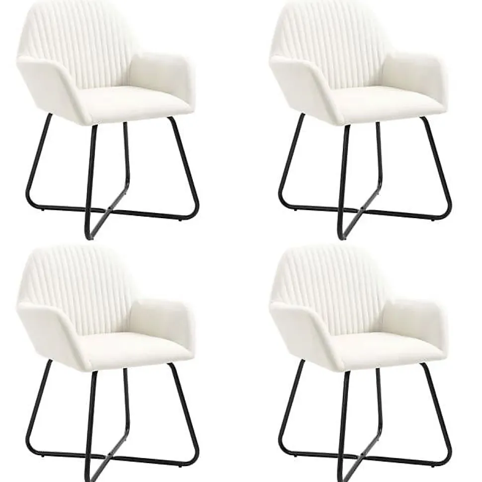 vidaXL 4x Chaises de Salle à Manger Chaises à Dîner Chaises de Cuisine Chaises de Repas Chaises de Salon Maison Intérieur 277098
