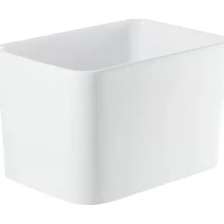 Vidoir bac a laver 59,7x42x5 grande hauteur 38cm céramique traditionnelle SANINDUSA Tribo 60 à poser sur plan blanc