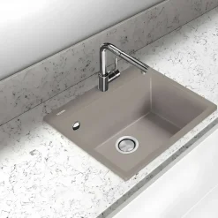 Évier à encastrer 1 Cuve 49x40x20cm - Quartz Tartufe - Quadra SE FRÉCAN