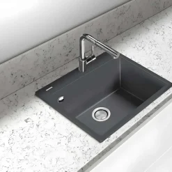 Évier à encastrer 1 Cuve 69x40x20cm - Quartz Concrete - Quadra SE FRÉCAN