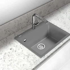 Évier à encastrer 1 Cuve 49x40x20cm - Quartz Titanium - Quadra SE FRÉCAN