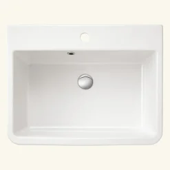 Évier buanderie bac à laver céramique blanc Sanindusa UTILITY 660x501