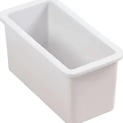 Évier compact 1 bac à encastrer 46,2x23,7cm hauteur 22,3cm grès fin tradionnel SANINDUSA Valet blanc (livré avec bonde)