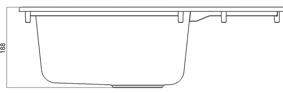 Évier compact en composite noir 1 bac à encastrer Karta