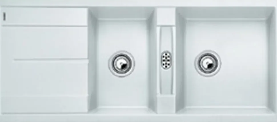 Évier composite de granit METRA 8 S - Coloris : Blanc