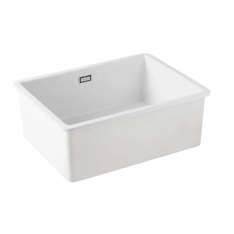 Évier céramique blanc Sanindusa VALET 1 bac 60x46 cm