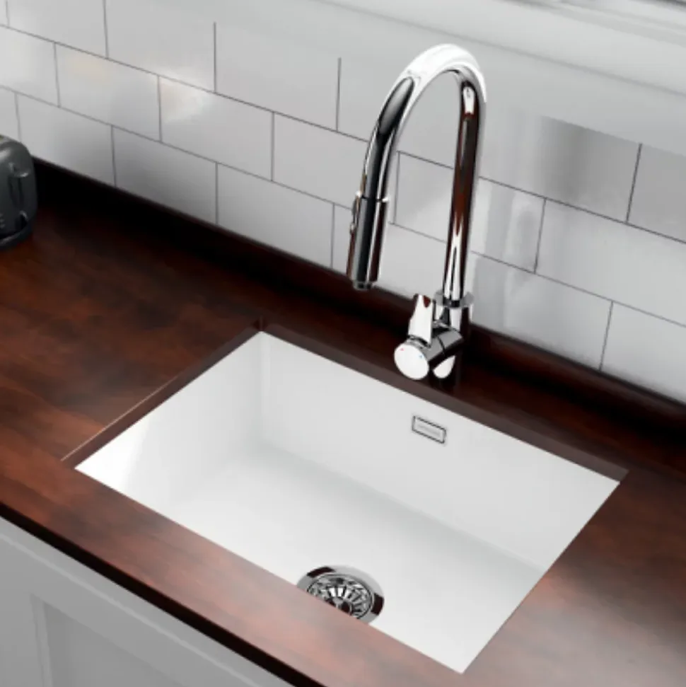 Évier céramique blanc Sanindusa VALET 1 bac 60x46 cm